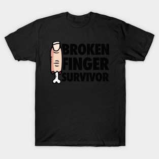Survivor - Get Well  Gift Fractured Broken Finger T-Shirt